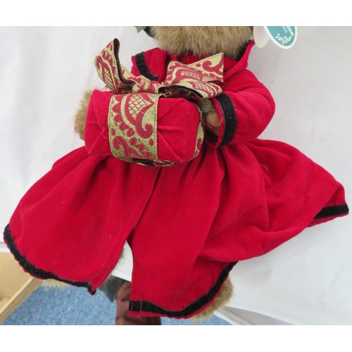 87 - Two Christmas Bearington Collection bears with tags, and bench.  The two bears are style 1754 'Prisc... 