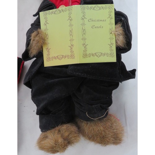 87 - Two Christmas Bearington Collection bears with tags, and bench.  The two bears are style 1754 'Prisc... 