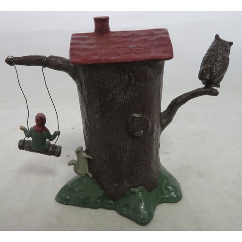 163 - Barrett and Son Pixie Tree House set, comprises first version tree house with open door, two windows... 