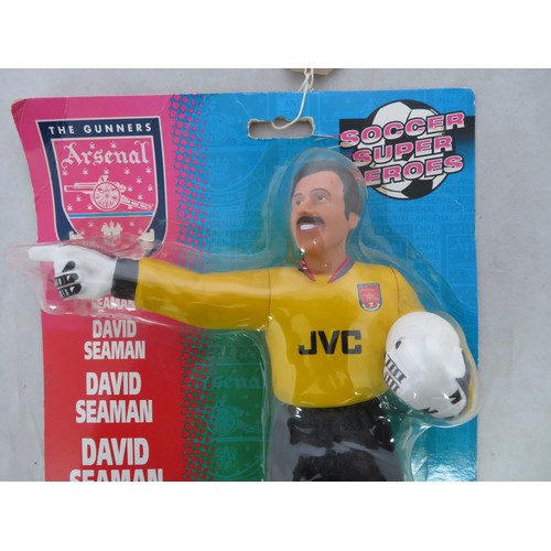 96 - David Seaman – Boxed and sealed Vivid Imaginations ‘Soccer Super Heroes’ large (25cm) David Seaman A... 