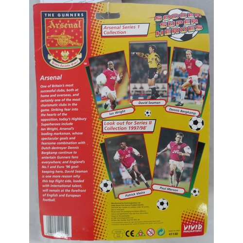 96 - David Seaman – Boxed and sealed Vivid Imaginations ‘Soccer Super Heroes’ large (25cm) David Seaman A... 