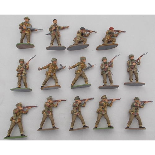 256 - 1/32nd scale mainly Airfix figures, painted to a good or better standard by adult collector, with WW... 