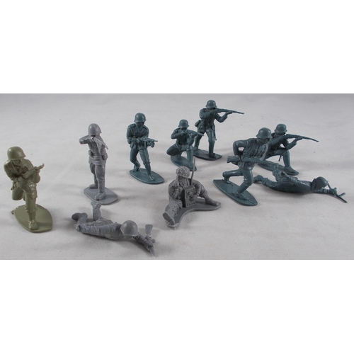 256 - 1/32nd scale mainly Airfix figures, painted to a good or better standard by adult collector, with WW... 