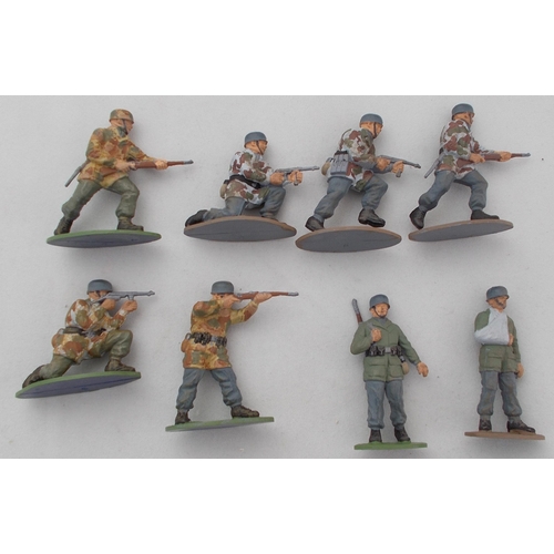 256 - 1/32nd scale mainly Airfix figures, painted to a good or better standard by adult collector, with WW... 