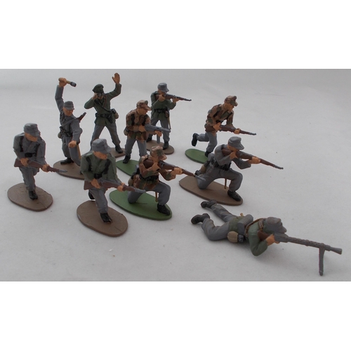 256 - 1/32nd scale mainly Airfix figures, painted to a good or better standard by adult collector, with WW... 