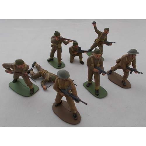 256 - 1/32nd scale mainly Airfix figures, painted to a good or better standard by adult collector, with WW... 