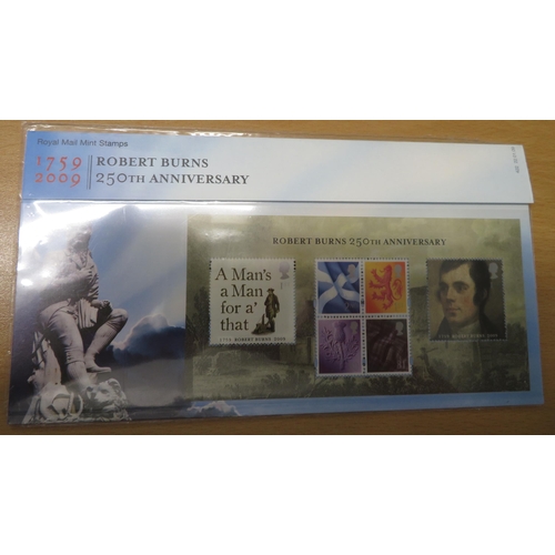 32 - 2000-2014 unmounted mint commemorative miniature sheet presentation packs, valid for postage. Face v... 