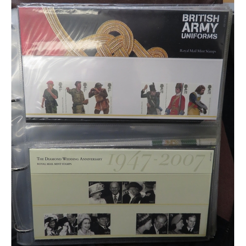 28 - 2007-2010 unmounted mint commemorative presentation pack collection in Royal Mail binder, valid for ... 