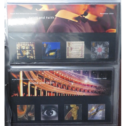 31 - 1999-2003 unmounted mint commemorative presentation pack collection in Royal Mail binder, valid for ... 