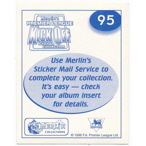 101 - 1998 ‘Merlins Premier League Kick Off Sticker Collection’ selection of better foil stickers, loose w... 