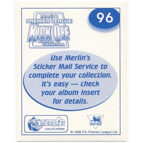 101 - 1998 ‘Merlins Premier League Kick Off Sticker Collection’ selection of better foil stickers, loose w... 