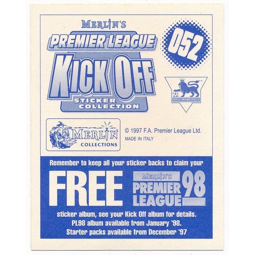 101 - 1998 ‘Merlins Premier League Kick Off Sticker Collection’ selection of better foil stickers, loose w... 