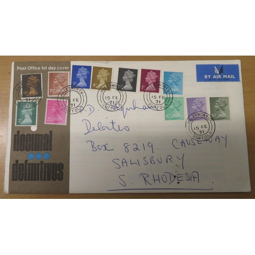 25 - Small covers selection including Great Britain 1958-79 (qty 11), S.Africa (1), Malaysia (1), Sierra ... 