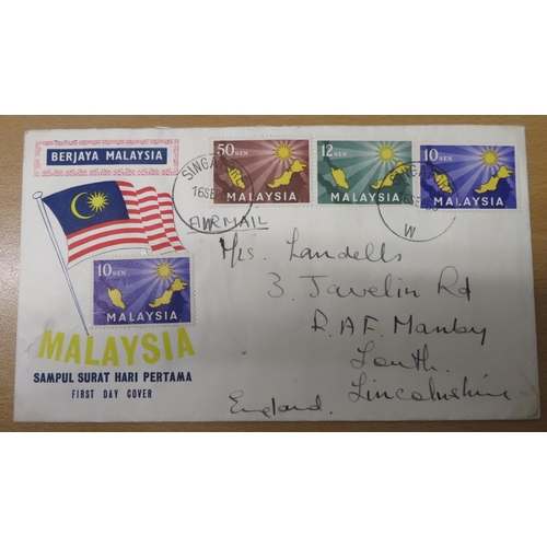 25 - Small covers selection including Great Britain 1958-79 (qty 11), S.Africa (1), Malaysia (1), Sierra ... 