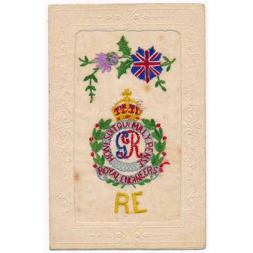 51 - Silks – World War One embroidered silks postcards, mixed condition, various motifs and captions – Li... 