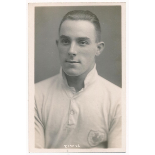 43 - George Evans, Tottenham Hotspur & Wales – 1933/34 Tottenham Hotspur player postcard.