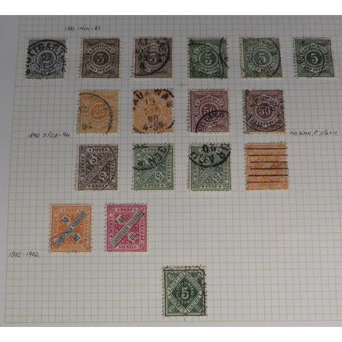 17 - German States/Germany – Early fine used collection on loose album pages including Bayern (Bavaria) i... 