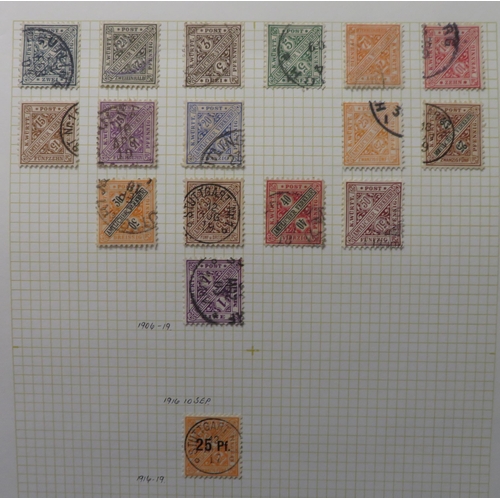 17 - German States/Germany – Early fine used collection on loose album pages including Bayern (Bavaria) i... 