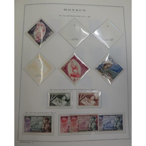 20 - Monaco – Early to late 1970’s collection on printed Marini pages in binder including M, U & UM issue... 