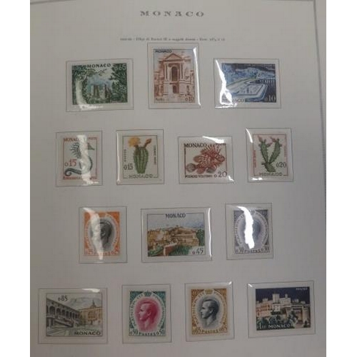 20 - Monaco – Early to late 1970’s collection on printed Marini pages in binder including M, U & UM issue... 