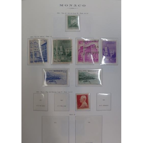 20 - Monaco – Early to late 1970’s collection on printed Marini pages in binder including M, U & UM issue... 