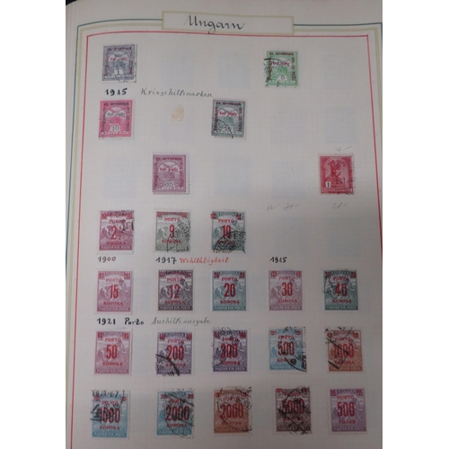 8 - European – Hungary and Switzerland stamps, Hungary with mostly early issues in Biella album includin... 