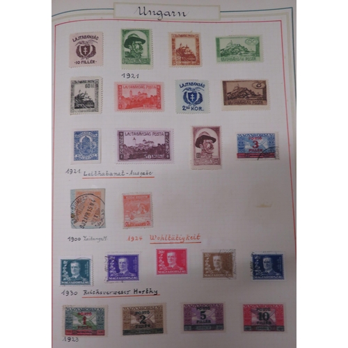 8 - European – Hungary and Switzerland stamps, Hungary with mostly early issues in Biella album includin... 