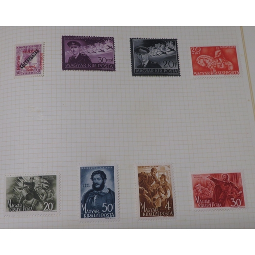 8 - European – Hungary and Switzerland stamps, Hungary with mostly early issues in Biella album includin... 