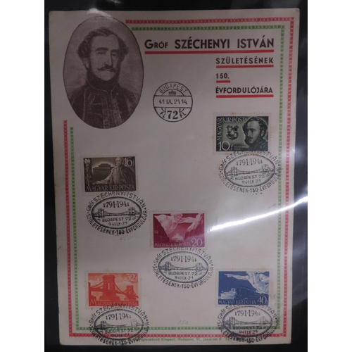 8 - European – Hungary and Switzerland stamps, Hungary with mostly early issues in Biella album includin... 