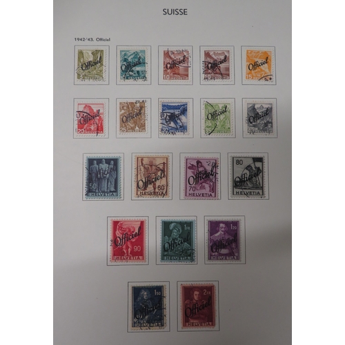 8 - European – Hungary and Switzerland stamps, Hungary with mostly early issues in Biella album includin... 