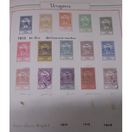 8 - European – Hungary and Switzerland stamps, Hungary with mostly early issues in Biella album includin... 