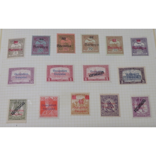 8 - European – Hungary and Switzerland stamps, Hungary with mostly early issues in Biella album includin... 