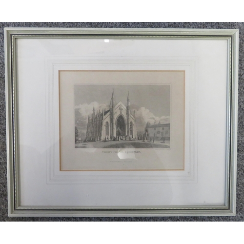 336 - Selection of framed prints and pictures, qty 12. Including, four Birmingham prints (St Phillips Chur... 