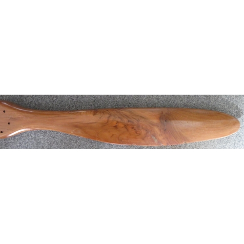 226 - A vintage wooden aeroplane propeller, some damage on one side. approx length 148 cm