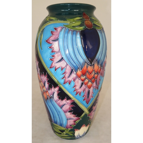 274 - A Moorcroft pottery vase in the Saadian pattern, designed by Shirley Hayes, marked LK and dated 2001... 