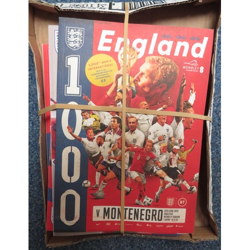 110 - England – 1967-2020 extensive collection of England programmes in three large tubs, Friendlies, Worl... 