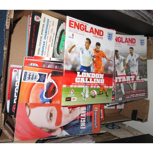 110 - England – 1967-2020 extensive collection of England programmes in three large tubs, Friendlies, Worl... 