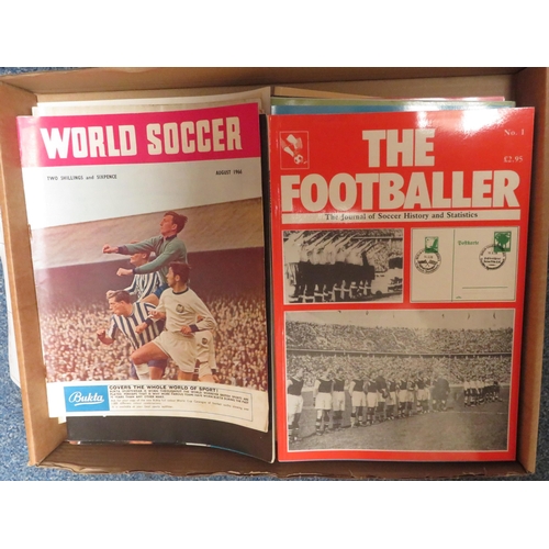 139 - Range of 60’s/70’s/80’s football magazines including ‘The Footballer – World Soccer (1966), The Jour... 