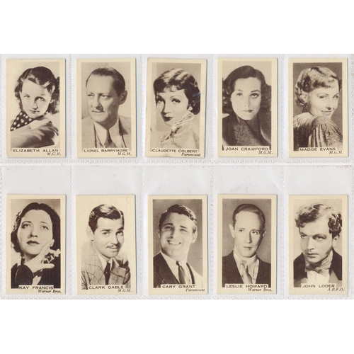 85 - United Services 1937 Popular Screen Stars set, in very good to excellent condition, apart from the o... 