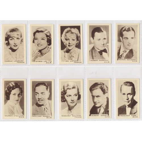 85 - United Services 1937 Popular Screen Stars set, in very good to excellent condition, apart from the o... 