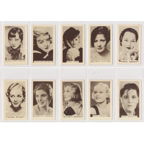 85 - United Services 1937 Popular Screen Stars set, in very good to excellent condition, apart from the o... 