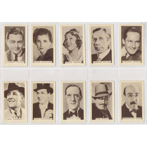 85 - United Services 1937 Popular Screen Stars set, in very good to excellent condition, apart from the o... 