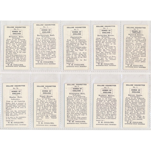 68 - Collins 1924 Homes of England (mauve front) set of 25, in very good condition apart from the odd min... 