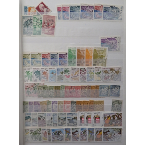 9 - Europe – Stockbook with Monaco, Germany, Romania & Belgium including Monaco mostly unmounted 1990’s ... 