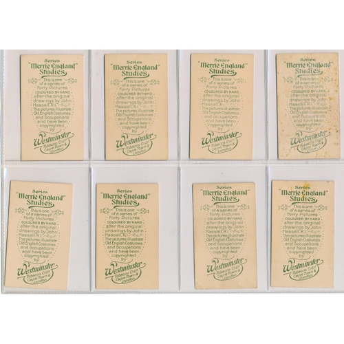 86 - Westminster overseas 1914 Merrie England Studies set of 40, in good to very good condition, apart fr... 