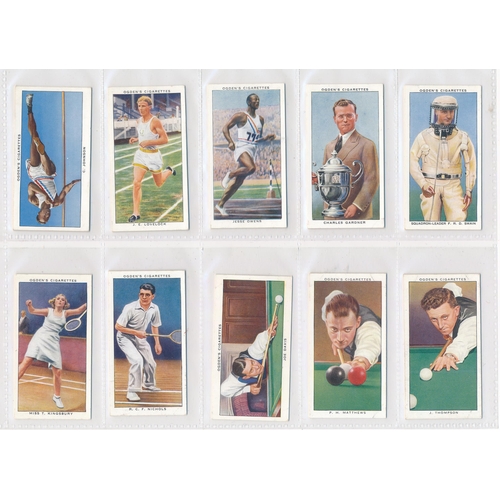 77 - Ogdens Champions of 1936 set of 50 including Jesse Owens rookie card, generally in very good conditi... 