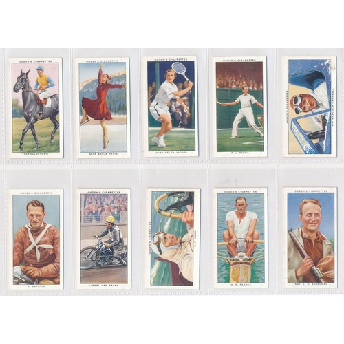 77 - Ogdens Champions of 1936 set of 50 including Jesse Owens rookie card, generally in very good conditi... 