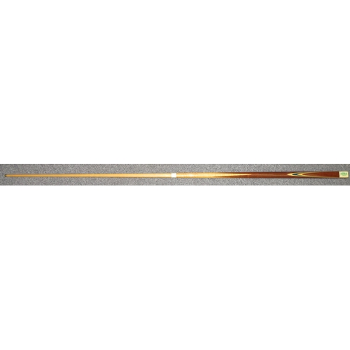 145 - A 57 Inch two-piece Astral Green vintage wooden Snooker/Pool cue, unboxed.