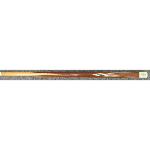 145 - A 57 Inch two-piece Astral Green vintage wooden Snooker/Pool cue, unboxed.