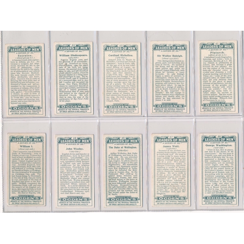 76 - Ogdens 1924 Leaders of Men set of 50, in very good to excellent condition. Cat. £100